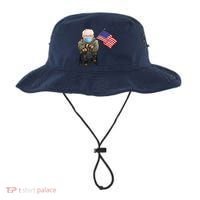 Bernie Sanders Mitten Meme USA Flag Bucket Hat thumb 0