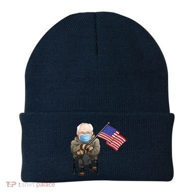 Bernie Sanders Mitten Meme USA Flag Beanie