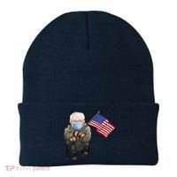 Bernie Sanders Mitten Meme USA Flag Beanie thumb 0