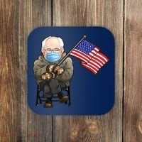 Bernie Sanders Mitten Meme USA Flag Coaster thumb 0