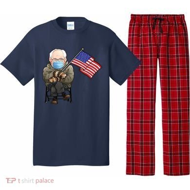 Bernie Sanders Mitten Meme USA Flag Pajama Set