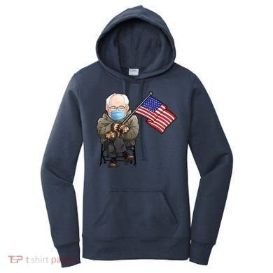 Bernie Sanders Mitten Meme USA Flag Women's Hoodie
