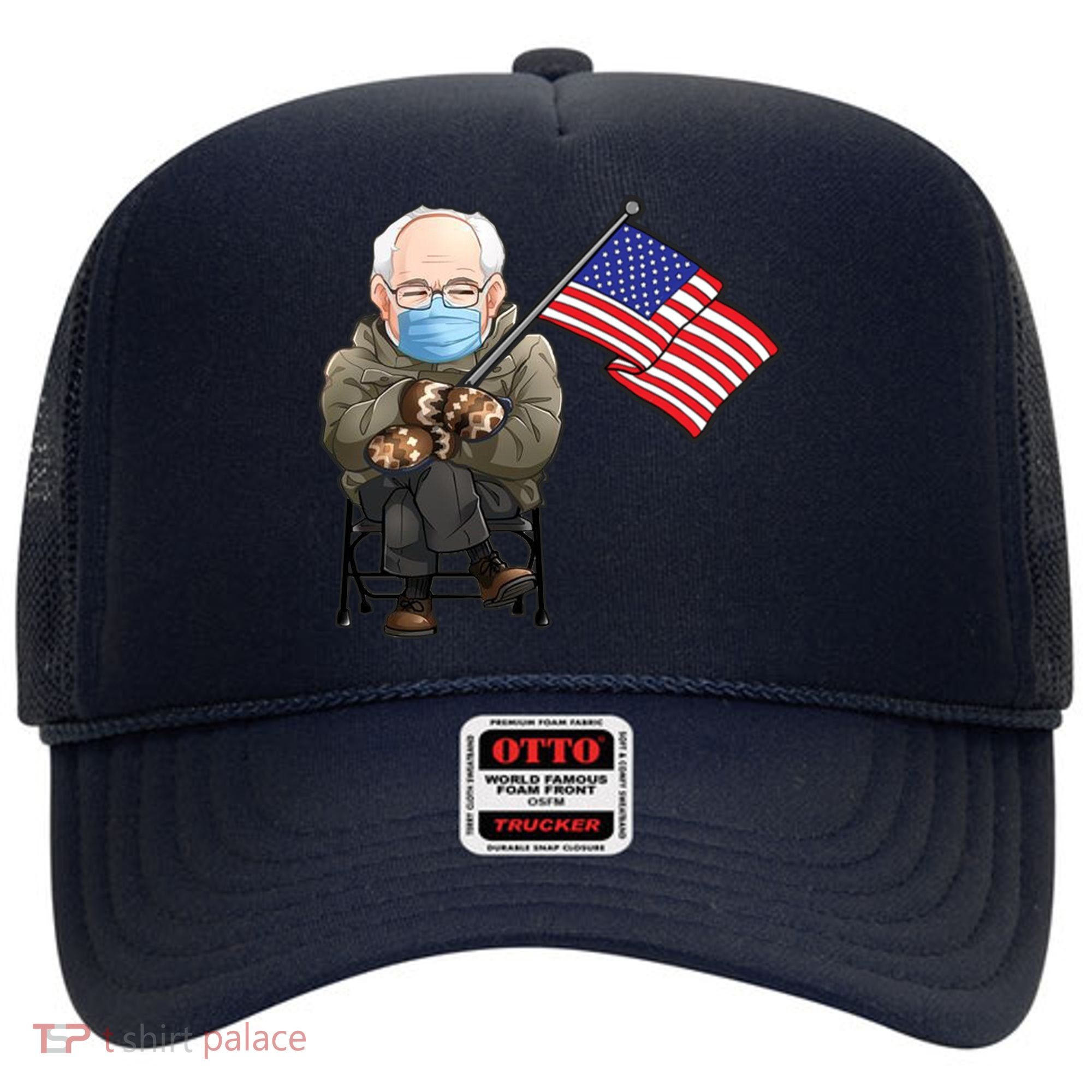 Bernie Sanders Mitten Meme USA Flag Hat