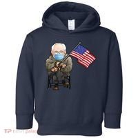 Bernie Sanders Mitten Meme USA Flag Toddler Hoodie thumb 0