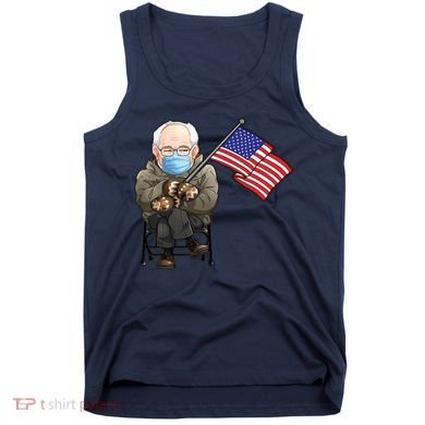 Bernie Sanders Mitten Meme USA Flag Tank Top