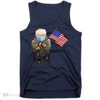 Bernie Sanders Mitten Meme USA Flag Tank Top thumb 0