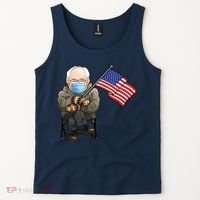 Bernie Sanders Mitten Meme USA Flag Tank Top thumb 2