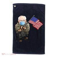Bernie Sanders Mitten Meme USA Flag Golf Towel thumb 0