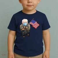 Bernie Sanders Mitten Meme USA Flag Toddler T-Shirt thumb 2