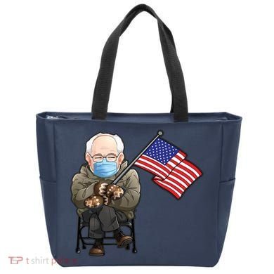 Bernie Sanders Mitten Meme USA Flag Tote Bag