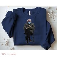 Bernie Sanders Mittens Sitting Inauguration Sweatshirt thumb 2
