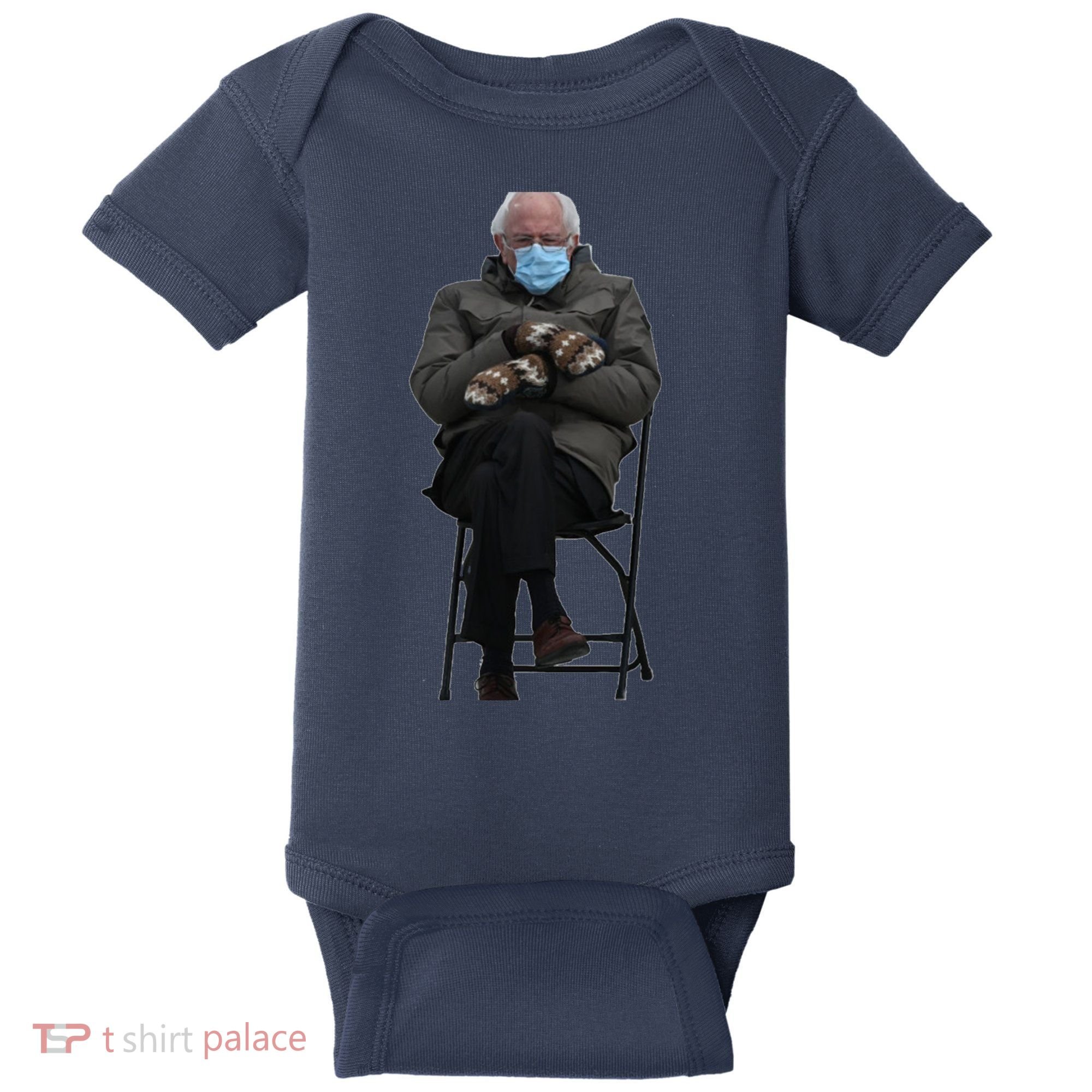 Bernie Sanders Mittens Sitting Inauguration Baby Bodysuit