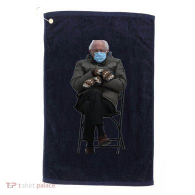 Bernie Sanders Mittens Sitting Inauguration Golf Towel