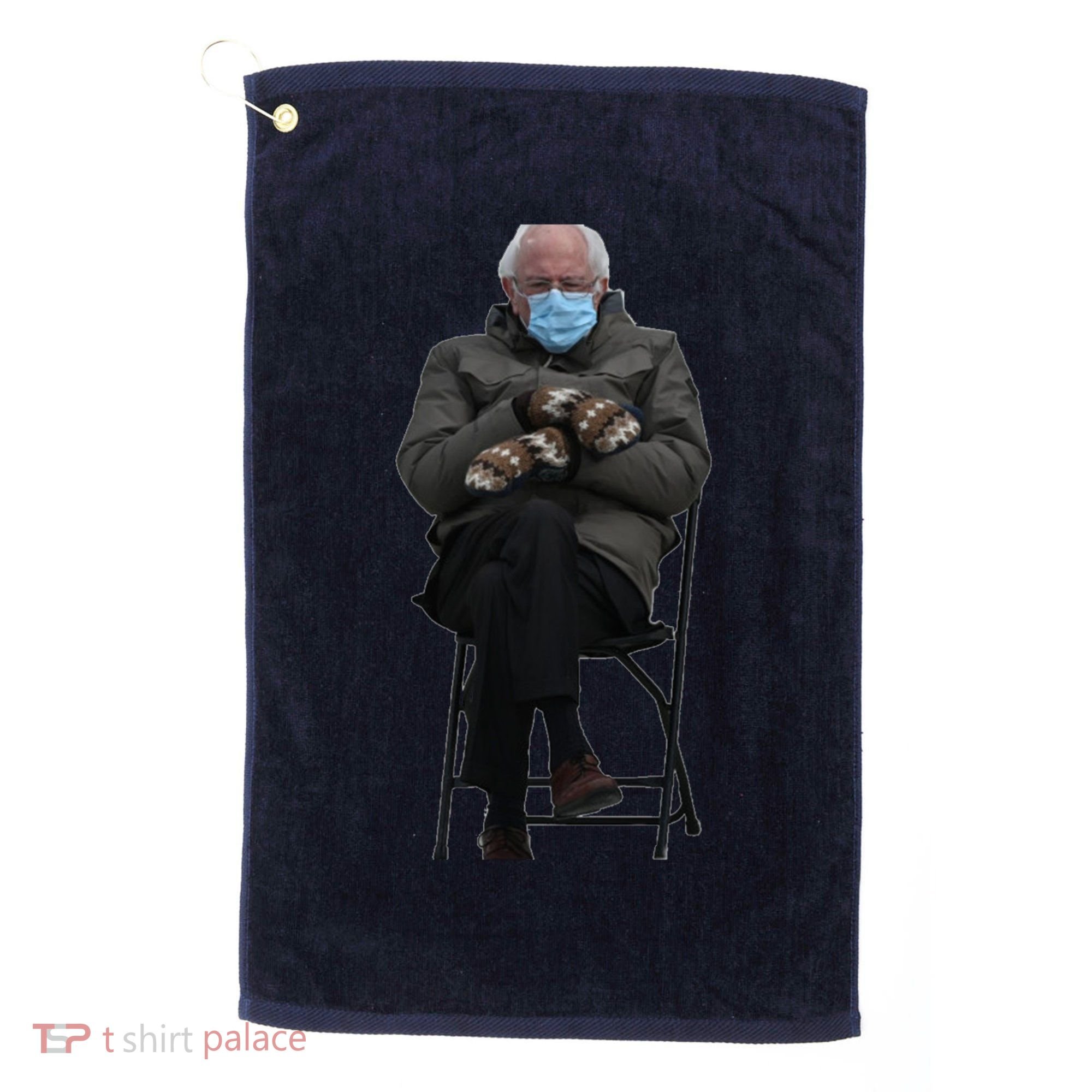 Bernie Sanders Mittens Sitting Inauguration Golf Towel