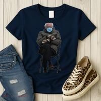 Bernie Sanders Mittens Sitting Inauguration Women's T-Shirt thumb 3