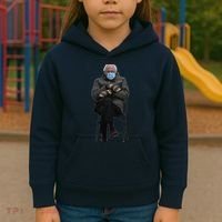 Bernie Sanders Mittens Sitting Inauguration Kids Hoodie thumb 3