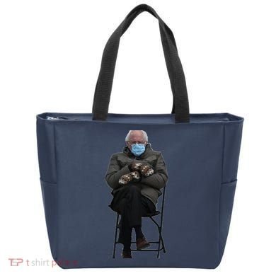 Bernie Sanders Mittens Sitting Inauguration Tote Bag