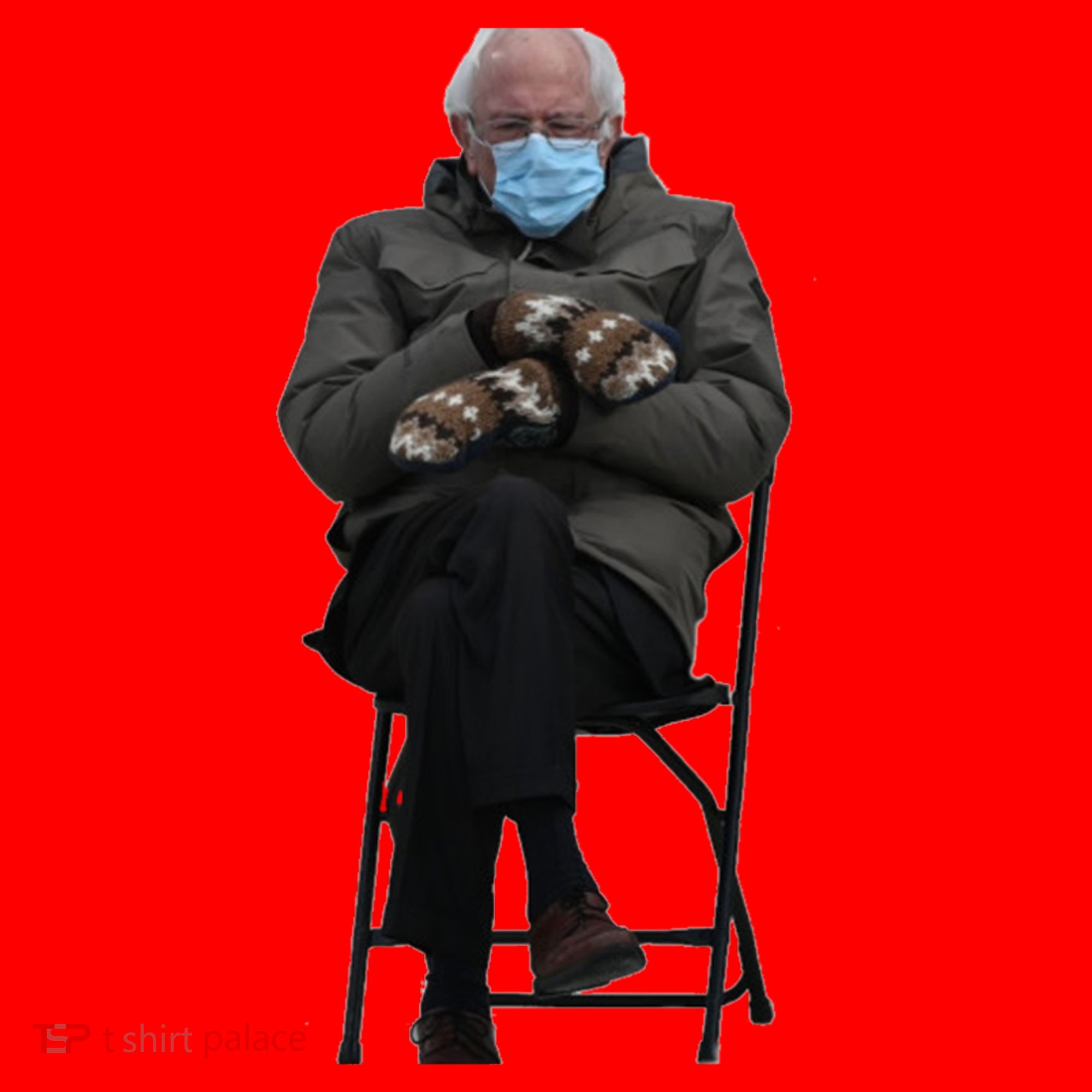 Bernie Sanders Mittens Sitting Inauguration Santa Hat