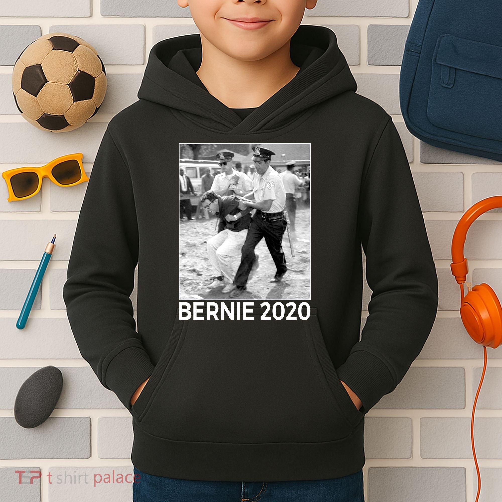 Bernie Sanders Protest Arrest Kids Hoodie