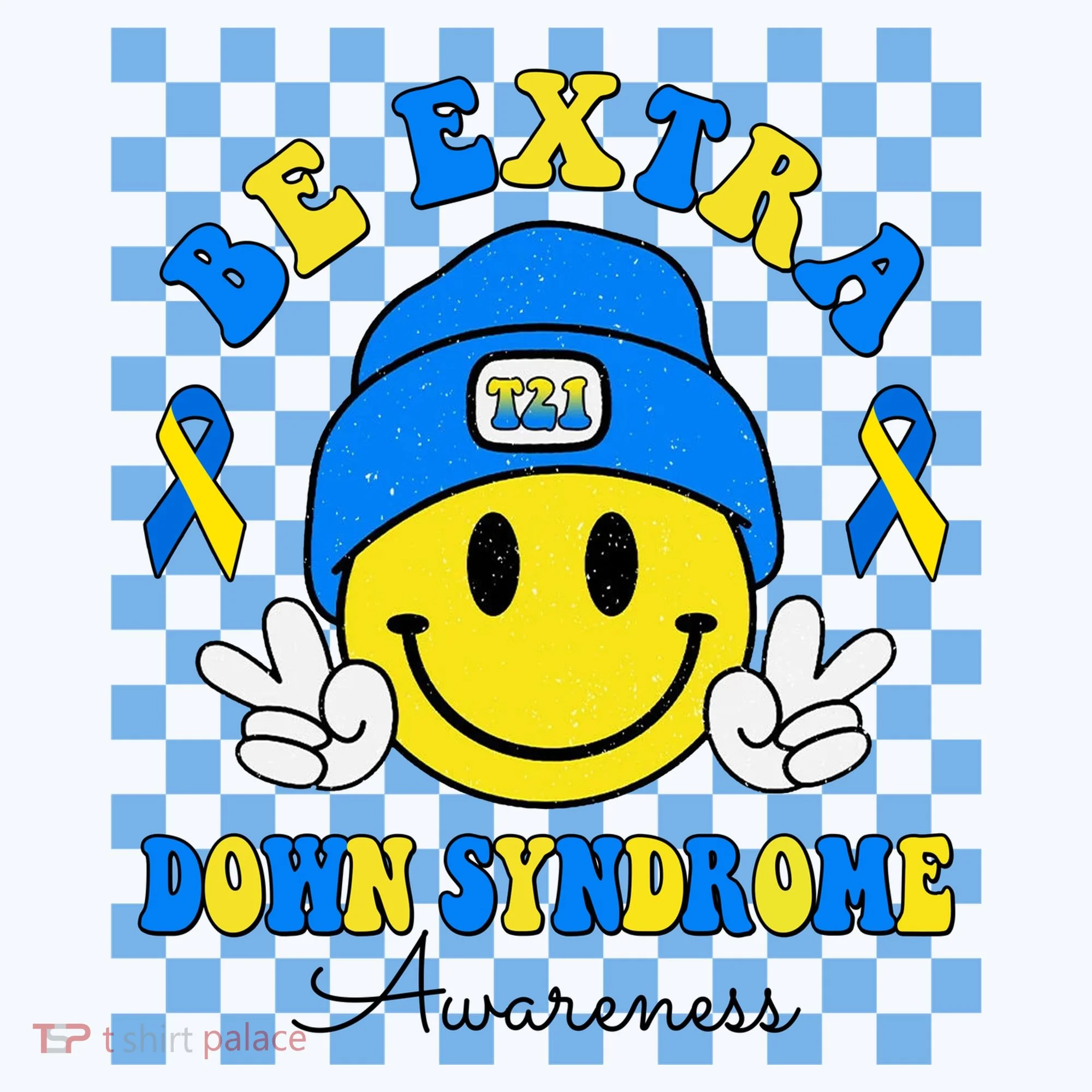 Be Extra Smile Face Down Syndrome Awareness Ornament