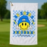 Be Extra Smile Face Down Syndrome Awareness Golf Towel thumb 1