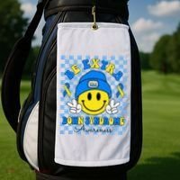 Be Extra Smile Face Down Syndrome Awareness Golf Towel thumb 2