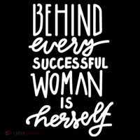 Behind Every Successful Woman Is Herself Women's Hoodie thumb 2