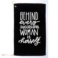 Behind Every Successful Woman Is Herself Golf Towel thumb 0