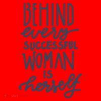 Behind Every Successful Woman Is Herself Santa Hat thumb 1