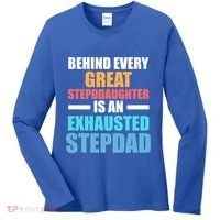 Behind Every Stepdaughter Is A Stepdad Stepdad Gift Women's Long Sleeve Shirt thumb 0