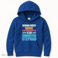 Behind Every Stepdaughter Is A Stepdad Stepdad Gift Kids Hoodie thumb 0