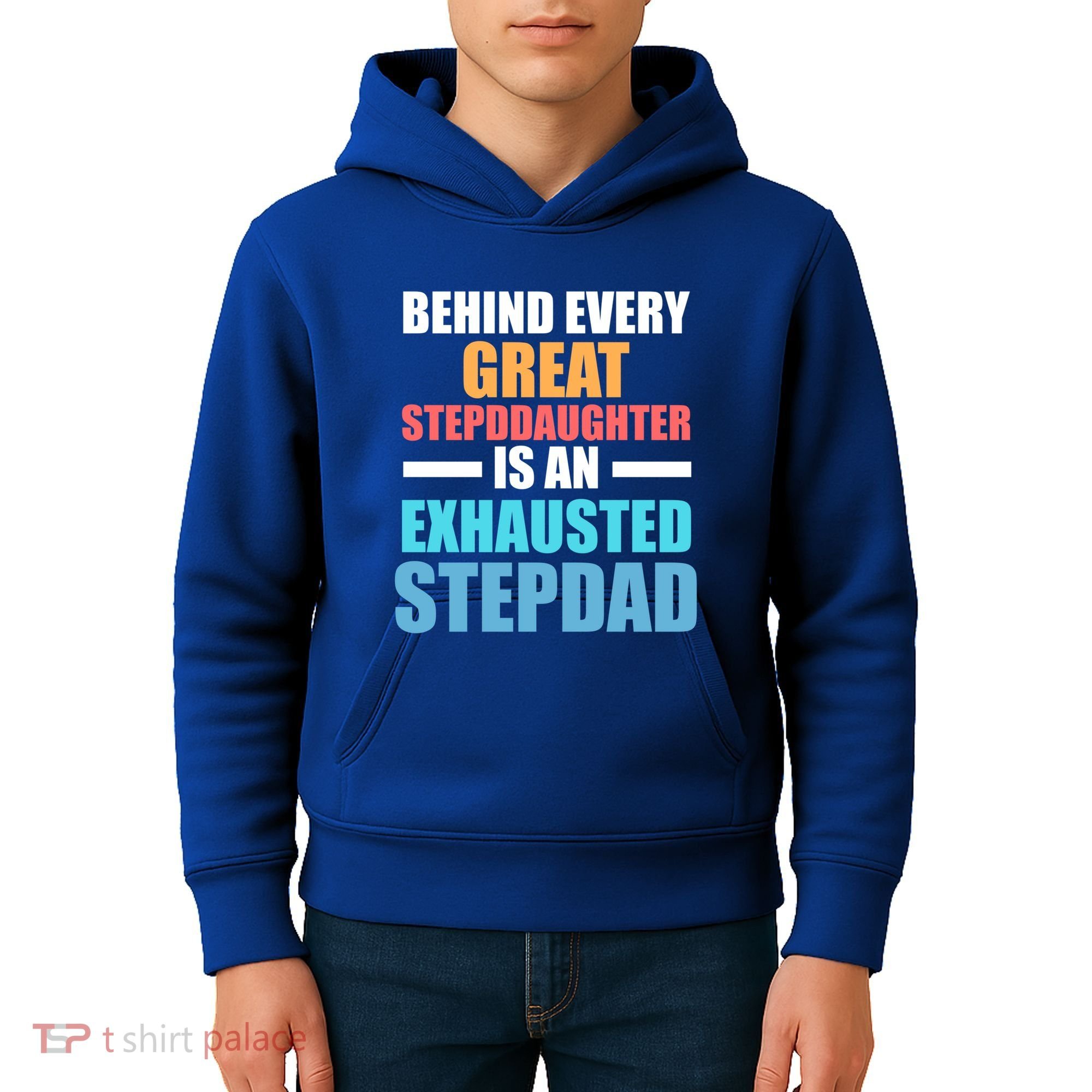 Behind Every Stepdaughter Is A Stepdad Stepdad Gift Kids Hoodie