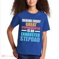 Behind Every Stepdaughter Is A Stepdad Stepdad Gift Kids T-Shirt thumb 2