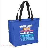 Behind Every Stepdaughter Is A Stepdad Stepdad Gift Tote Bag thumb 2