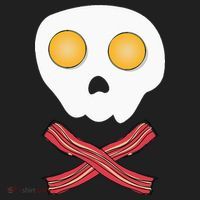 Bacon & Eggs Skull & Crossbones Fried Breakfast Gift Women's Sweatshirt thumb 2