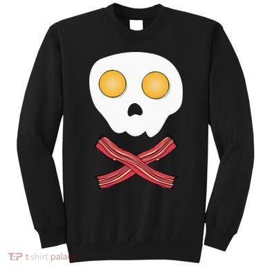 Bacon & Eggs Skull & Crossbones Fried Breakfast Gift Sweatshirt