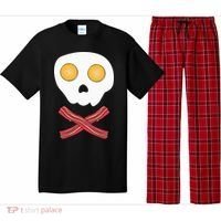 Bacon & Eggs Skull & Crossbones Fried Breakfast Gift Pajama Set thumb 0