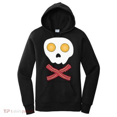 Bacon & Eggs Skull & Crossbones Fried Breakfast Gift Women's Hoodie