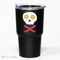 Bacon & Eggs Skull & Crossbones Fried Breakfast Gift Tumbler thumb 0