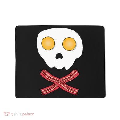 Bacon & Eggs Skull & Crossbones Fried Breakfast Gift Mousepad