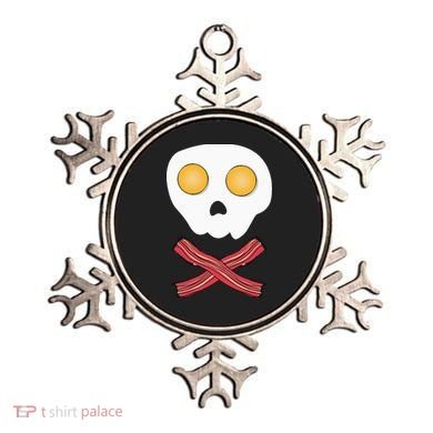 Bacon & Eggs Skull & Crossbones Fried Breakfast Gift Ornament