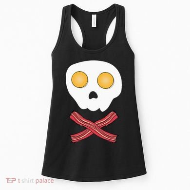 Bacon & Eggs Skull & Crossbones Fried Breakfast Gift Women's Tank Top