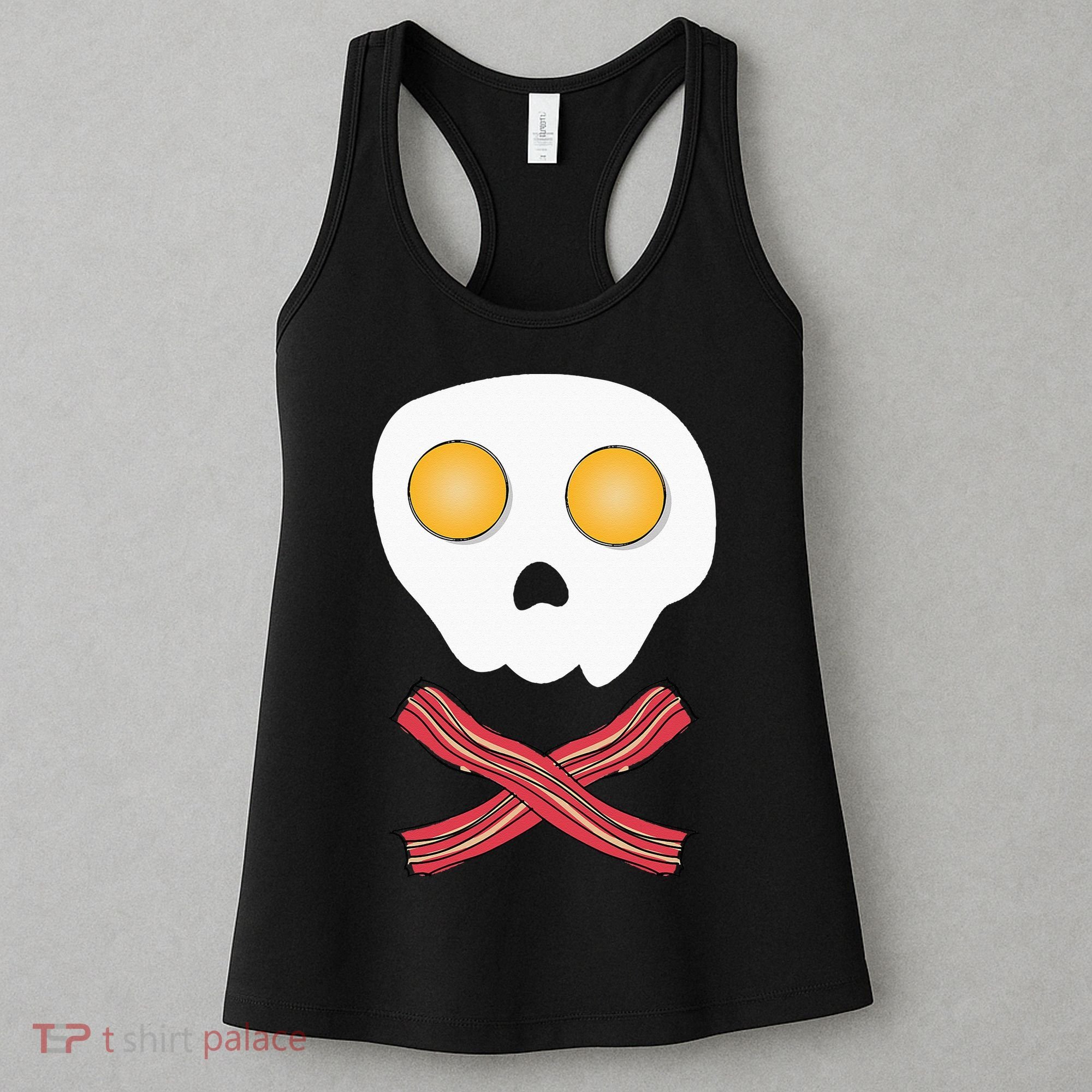 Bacon & Eggs Skull & Crossbones Fried Breakfast Gift Women's Tank Top