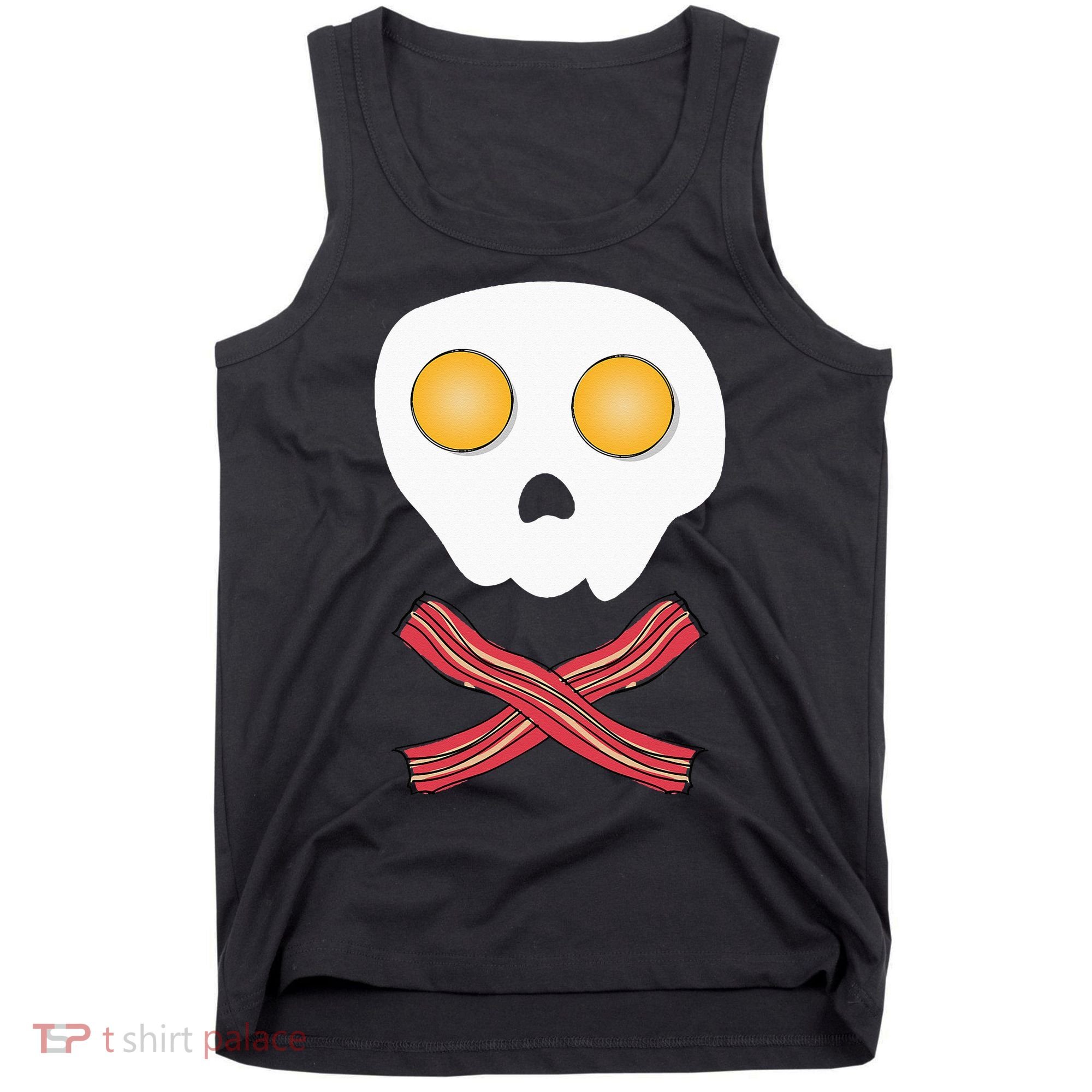 Bacon & Eggs Skull & Crossbones Fried Breakfast Gift Tank Top