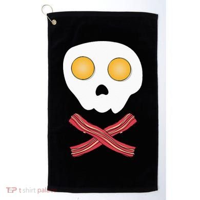 Bacon & Eggs Skull & Crossbones Fried Breakfast Gift Golf Towel