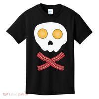 Bacon & Eggs Skull & Crossbones Fried Breakfast Gift Kids T-Shirt thumb 0
