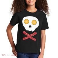 Bacon & Eggs Skull & Crossbones Fried Breakfast Gift Kids T-Shirt thumb 2