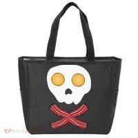 Bacon & Eggs Skull & Crossbones Fried Breakfast Gift Tote Bag thumb 0