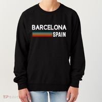 Barcelona Espana Spain Est. Souvenir Flag Map Vacation Women's Sweatshirt thumb 0