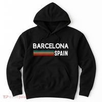 Barcelona Espana Spain Est. Souvenir Flag Map Vacation Hoodie thumb 0